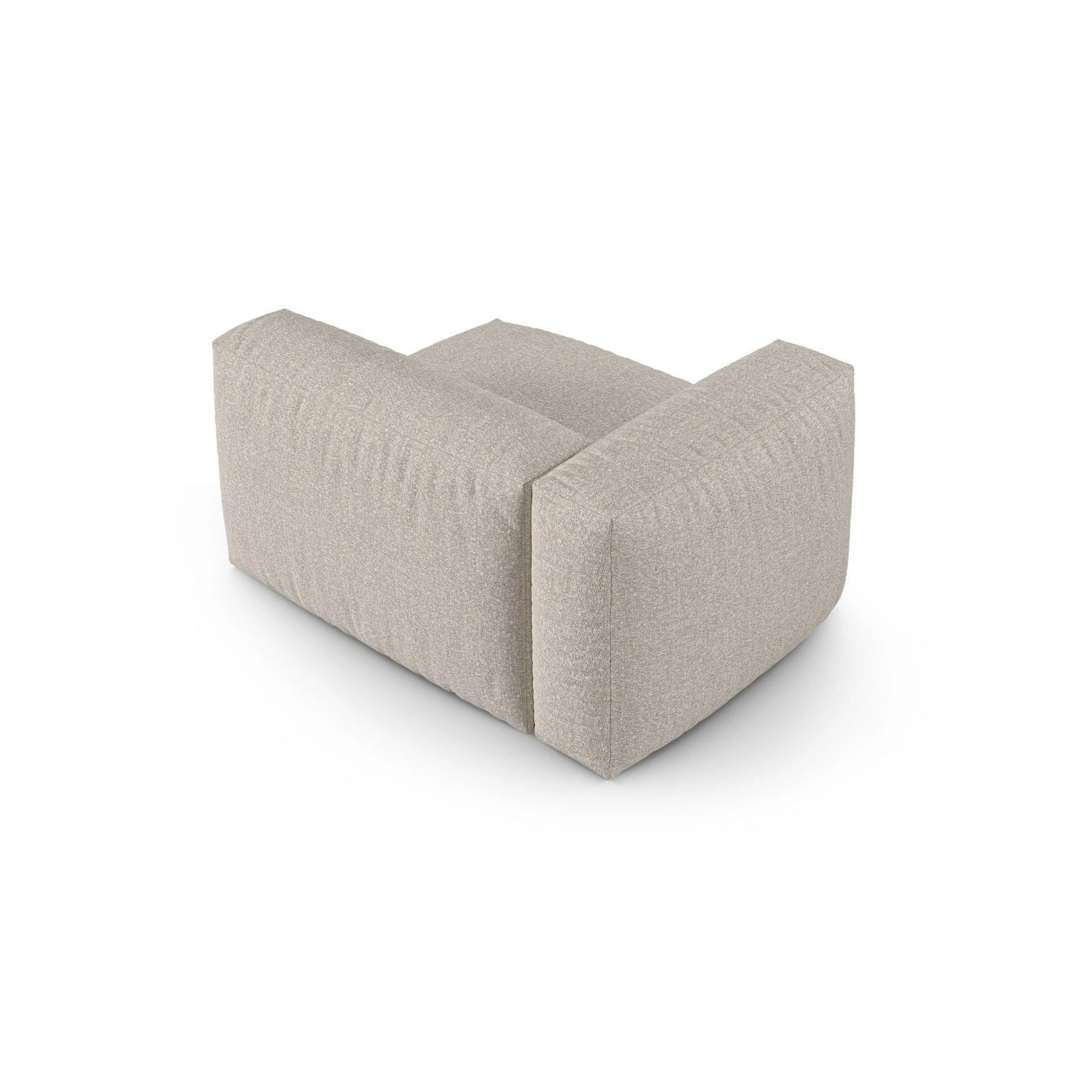 Martina Modulares Sofa Sitzelement, Linke Seite, Sitztiefe 90 cm, aus Boucle in Beige (Monet Sand), 120x120 cm von Micadoni – Bild 4