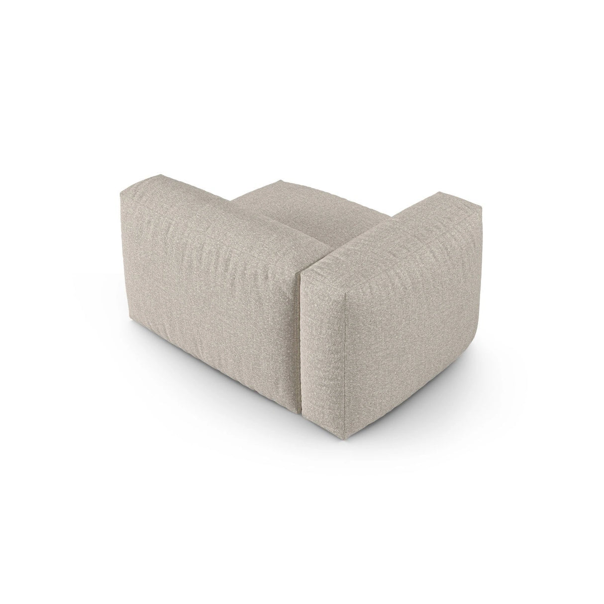 Martina Modulares Sofa Sitzelement, Linke Seite, Sitztiefe 90 cm, aus Boucle in Beige (Monet Sand), 120x120 cm von Micadoni – Bild 4