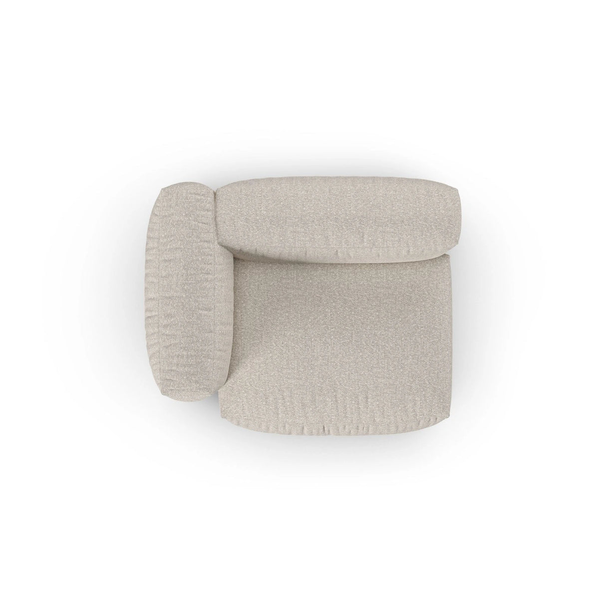 Martina Modulares Sofa Sitzelement, Linke Seite, Sitztiefe 90 cm, aus Boucle in Beige (Monet Sand), 120x120 cm von Micadoni – Bild 5
