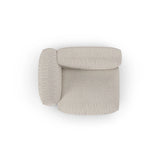 Martina Modulares Sofa Sitzelement, Linke Seite, Sitztiefe 90 cm, aus Boucle in Beige (Monet Sand), 120x120 cm von Micadoni – Bild 5