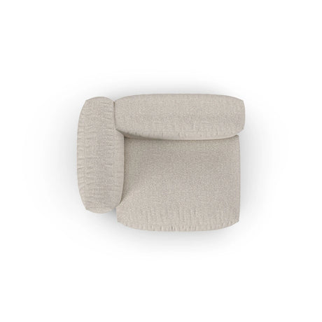 Martina Modulares Sofa Sitzelement, Linke Seite, Sitztiefe 90 cm, aus Boucle in Beige (Monet Sand), 120x120 cm von Micadoni – Bild 5