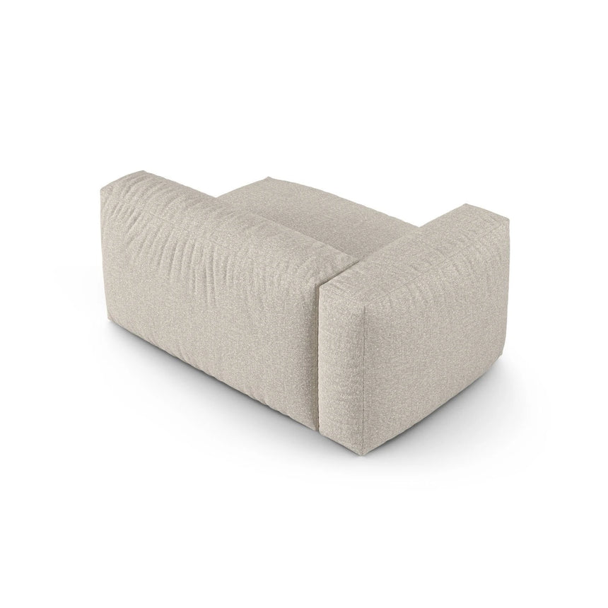 Martina Modulares Sofa Sitzelement, Linke Seite, Sitztiefe 90 cm, aus Boucle in Beige (Monet Sand), 160x120 cm von Micadoni – Bild 4
