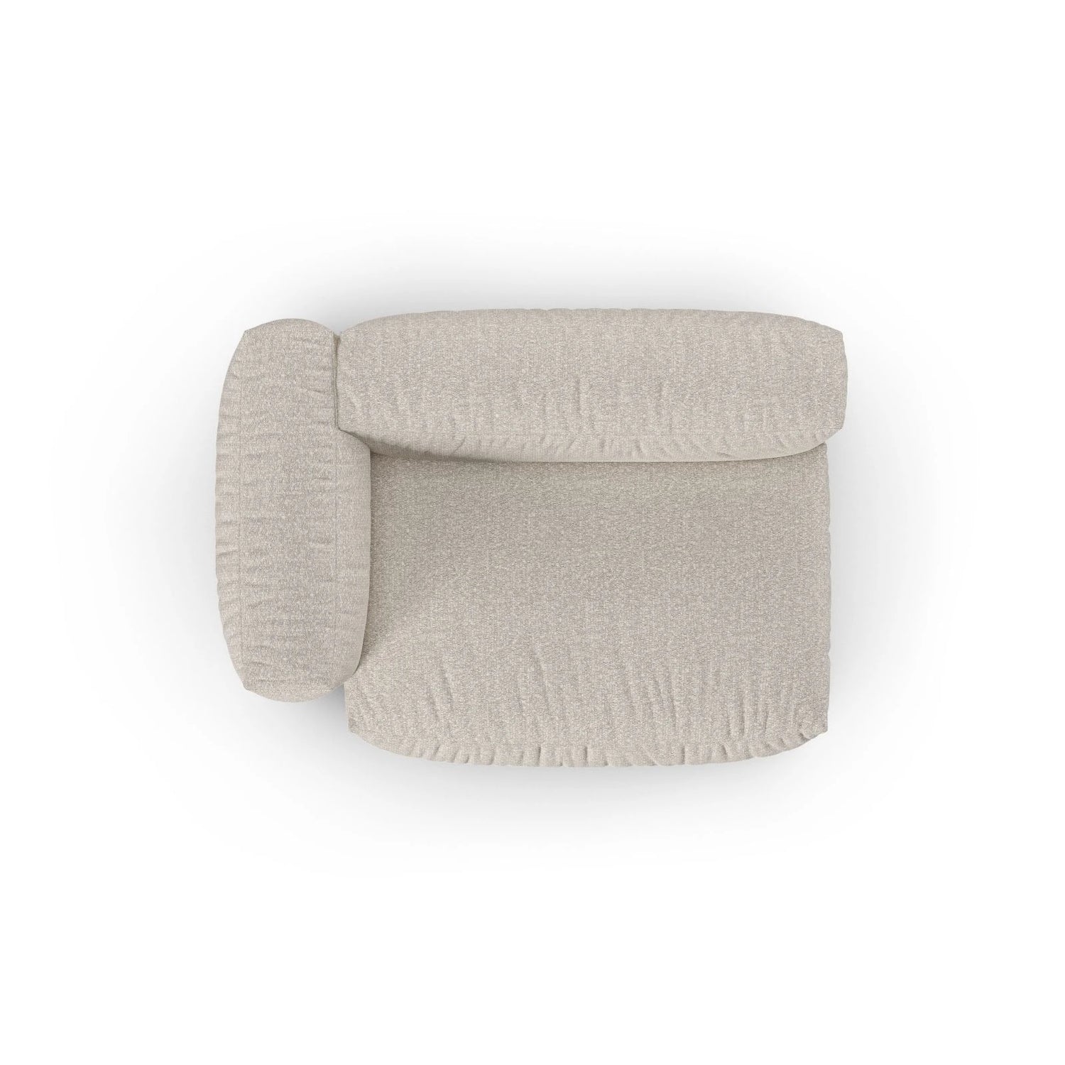 Martina Modulares Sofa Sitzelement, Linke Seite, Sitztiefe 90 cm, aus Boucle in Beige (Monet Sand), 160x120 cm von Micadoni – Bild 5