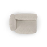 Martina Modulares Sofa Sitzelement, Linke Seite, Sitztiefe 90 cm, aus Boucle in Beige (Monet Sand), 160x120 cm von Micadoni – Bild 5