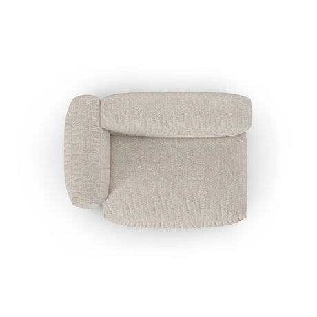 Martina Modulares Sofa Sitzelement, Linke Seite, Sitztiefe 90 cm, aus Boucle in Beige (Monet Sand), 160x120 cm von Micadoni – Bild 5