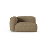 Martina Modulares Sofa Sitzelement, Linke Seite, Sitztiefe 90 cm, aus Boucle in Cappuccino (Monet Cappucino), 120x120 cm von Micadoni – Bild 1