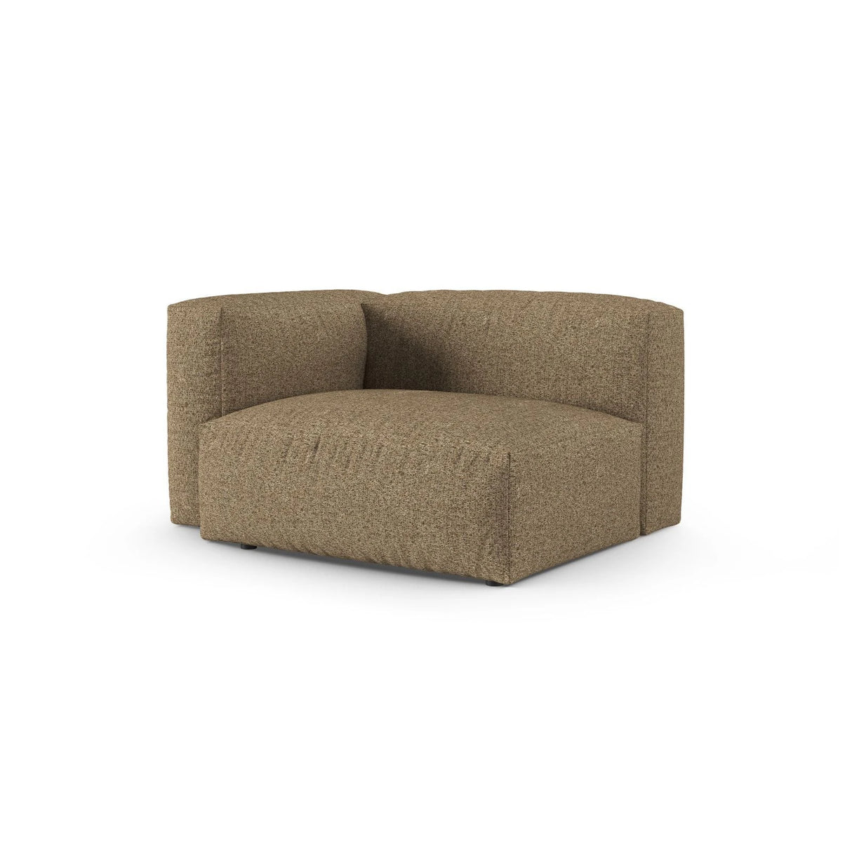 Martina Modulares Sofa Sitzelement, Linke Seite, Sitztiefe 90 cm, aus Boucle in Cappuccino (Monet Cappucino), 120x120 cm von Micadoni – Bild 3