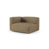 Martina Modulares Sofa Sitzelement, Linke Seite, Sitztiefe 90 cm, aus Boucle in Cappuccino (Monet Cappucino), 120x120 cm von Micadoni – Bild 3