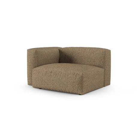 Martina Modulares Sofa Sitzelement, Linke Seite, Sitztiefe 90 cm, aus Boucle in Cappuccino (Monet Cappucino), 120x120 cm von Micadoni – Bild 3