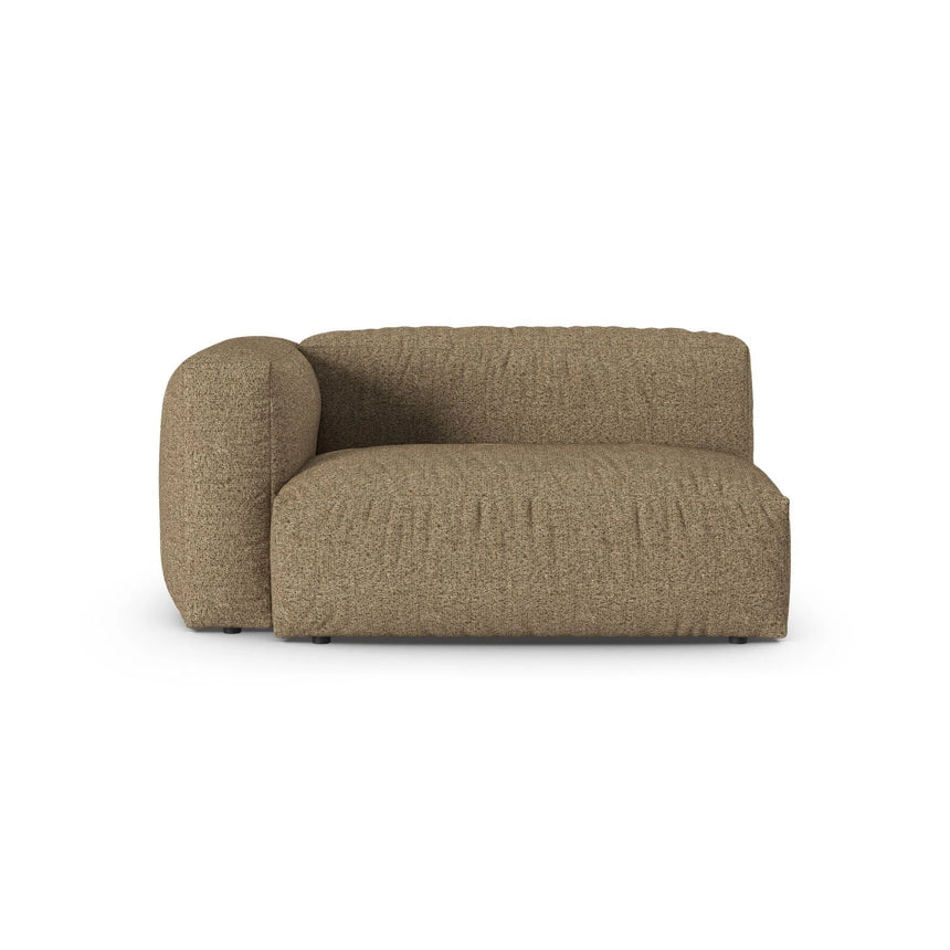 Martina Modulares Sofa Sitzelement, Linke Seite, Sitztiefe 90 cm, aus Boucle in Cappuccino (Monet Cappucino), 160x120 cm von Micadoni – Bild 1