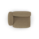 Martina Modulares Sofa Sitzelement, Linke Seite, Sitztiefe 90 cm, aus Boucle in Cappuccino (Monet Cappucino), 160x120 cm von Micadoni – Bild 5
