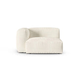 Martina Modulares Sofa Sitzelement, Linke Seite, Sitztiefe 90 cm, aus Boucle in Elfenbein (Monet Nata), 120x120 cm von Micadoni – Bild 1