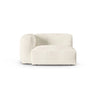 Martina Modulares Sofa Sitzelement, Linke Seite, Sitztiefe 90 cm, aus Boucle in Elfenbein (Monet Nata), 120x120 cm von Micadoni – Bild 1