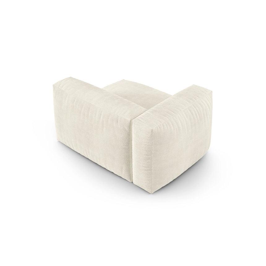 Martina Modulares Sofa Sitzelement, Linke Seite, Sitztiefe 90 cm, aus Boucle in Elfenbein (Monet Nata), 120x120 cm von Micadoni – Bild 4