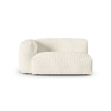 Martina Modulares Sofa Sitzelement, Linke Seite, Sitztiefe 90 cm, aus Boucle in Elfenbein (Monet Nata), 160x120 cm von Micadoni – Bild 1
