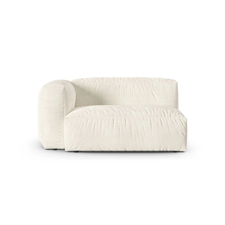 Martina Modulares Sofa Sitzelement, Linke Seite, Sitztiefe 90 cm, aus Boucle in Elfenbein (Monet Nata), 160x120 cm von Micadoni – Bild 1