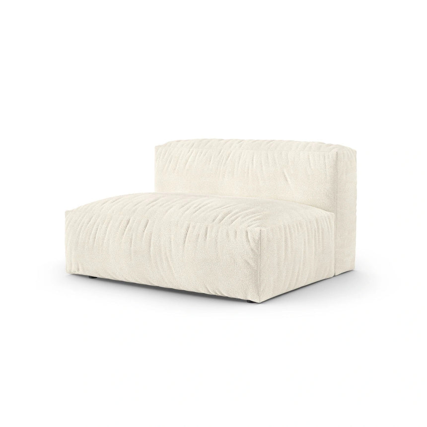 Martina Modulares Sofa Sitzelement, Linke Seite, Sitztiefe 90 cm, aus Boucle in Elfenbein (Monet Nata), 160x120 cm von Micadoni – Bild 3