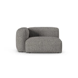Martina Modulares Sofa Sitzelement, Linke Seite, Sitztiefe 90 cm, aus Boucle in Graphit (Monet Graphite), 120x120 cm von Micadoni – Bild 1
