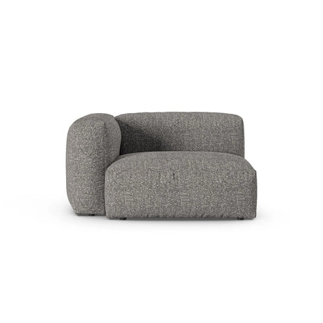 Martina Modulares Sofa Sitzelement, Linke Seite, Sitztiefe 90 cm, aus Boucle in Graphit (Monet Graphite), 120x120 cm von Micadoni – Bild 1