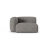 Martina Modulares Sofa Sitzelement, Linke Seite, Sitztiefe 90 cm, aus Boucle in Graphit (Monet Graphite), 120x120 cm von Micadoni – Bild 1