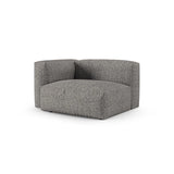 Martina Modulares Sofa Sitzelement, Linke Seite, Sitztiefe 90 cm, aus Boucle in Graphit (Monet Graphite), 120x120 cm von Micadoni – Bild 3