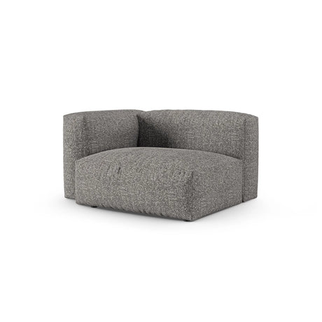 Martina Modulares Sofa Sitzelement, Linke Seite, Sitztiefe 90 cm, aus Boucle in Graphit (Monet Graphite), 120x120 cm von Micadoni – Bild 3