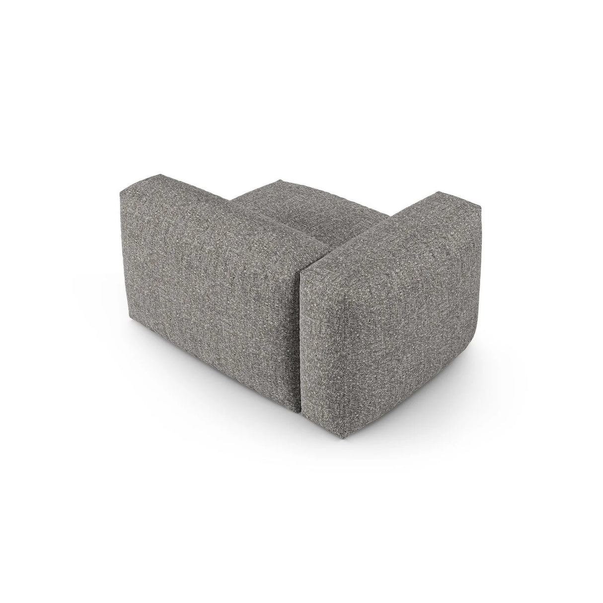 Martina Modulares Sofa Sitzelement, Linke Seite, Sitztiefe 90 cm, aus Boucle in Graphit (Monet Graphite), 120x120 cm von Micadoni – Bild 4