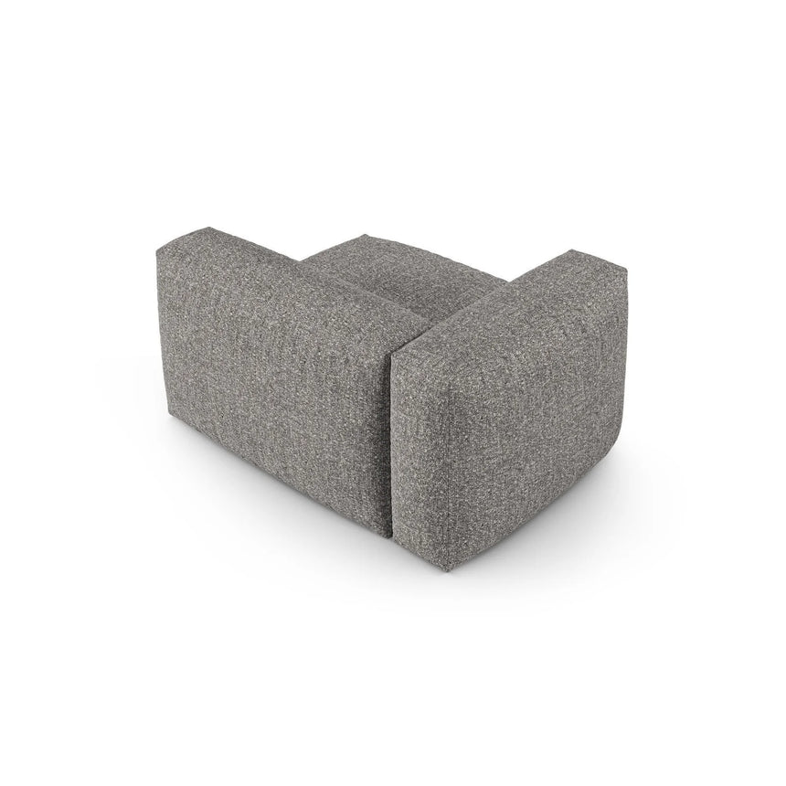 Martina Modulares Sofa Sitzelement, Linke Seite, Sitztiefe 90 cm, aus Boucle in Graphit (Monet Graphite), 120x120 cm von Micadoni – Bild 4