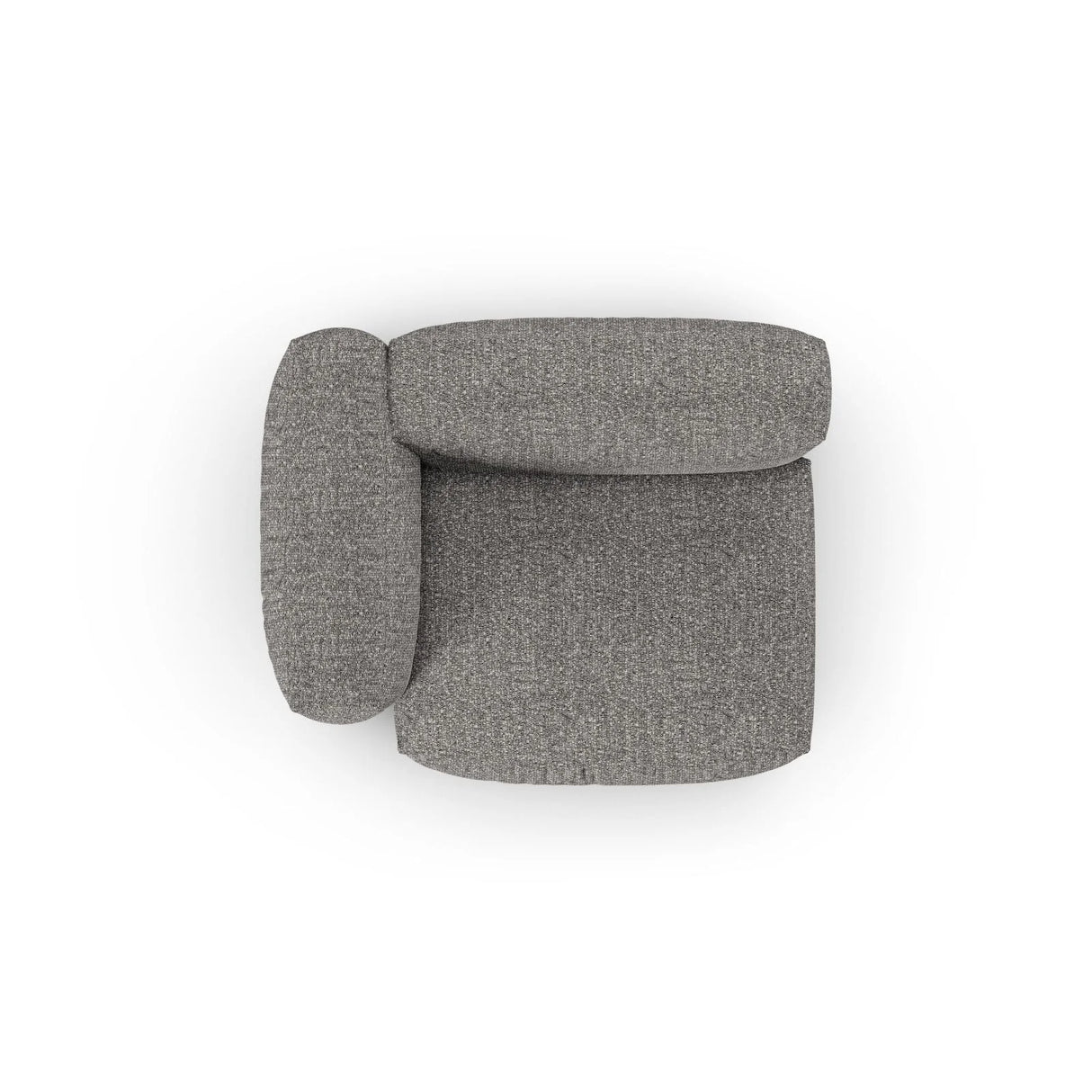 Martina Modulares Sofa Sitzelement, Linke Seite, Sitztiefe 90 cm, aus Boucle in Graphit (Monet Graphite), 120x120 cm von Micadoni – Bild 5