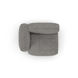 Martina Modulares Sofa Sitzelement, Linke Seite, Sitztiefe 90 cm, aus Boucle in Graphit (Monet Graphite), 120x120 cm von Micadoni – Bild 5