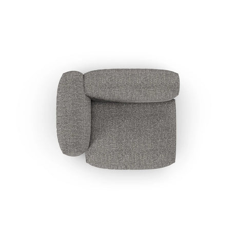 Martina Modulares Sofa Sitzelement, Linke Seite, Sitztiefe 90 cm, aus Boucle in Graphit (Monet Graphite), 120x120 cm von Micadoni – Bild 5
