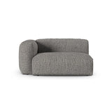 Martina Modulares Sofa Sitzelement, Linke Seite, Sitztiefe 90 cm, aus Boucle in Graphit (Monet Graphite), 160x120 cm von Micadoni – Bild 1