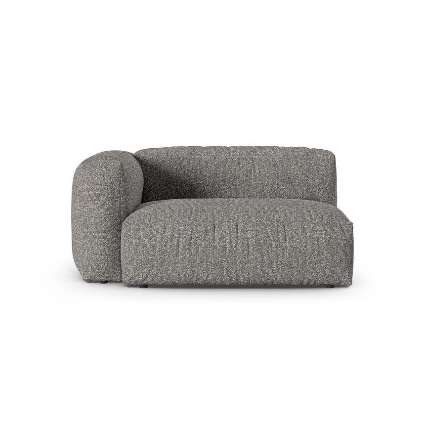 Martina Modulares Sofa Sitzelement, Linke Seite, Sitztiefe 90 cm, aus Boucle in Graphit (Monet Graphite), 160x120 cm von Micadoni – Bild 1
