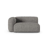 Martina Modulares Sofa Sitzelement, Linke Seite, Sitztiefe 90 cm, aus Boucle in Graphit (Monet Graphite), 160x120 cm von Micadoni – Bild 1