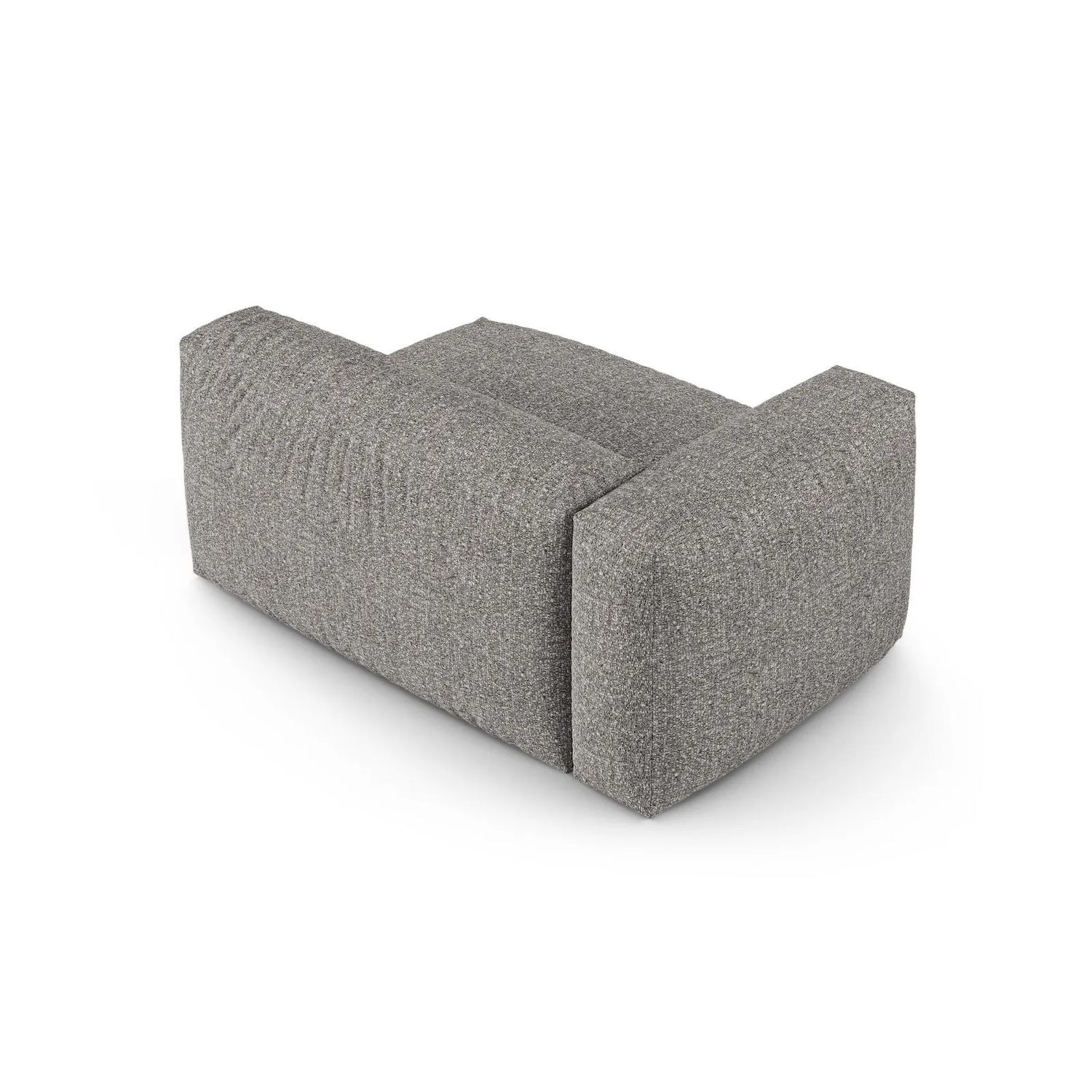 Martina Modulares Sofa Sitzelement, Linke Seite, Sitztiefe 90 cm, aus Boucle in Graphit (Monet Graphite), 160x120 cm von Micadoni – Bild 4