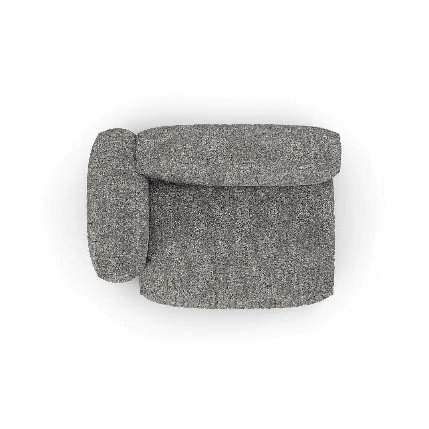 Martina Modulares Sofa Sitzelement, Linke Seite, Sitztiefe 90 cm, aus Boucle in Graphit (Monet Graphite), 160x120 cm von Micadoni – Bild 5