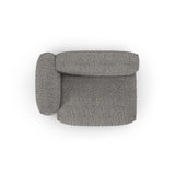 Martina Modulares Sofa Sitzelement, Linke Seite, Sitztiefe 90 cm, aus Boucle in Graphit (Monet Graphite), 160x120 cm von Micadoni – Bild 5