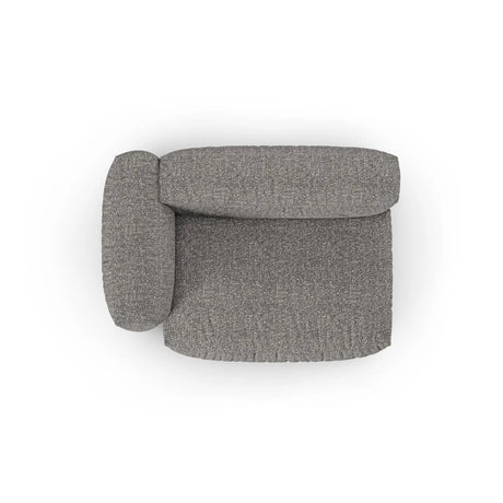 Martina Modulares Sofa Sitzelement, Linke Seite, Sitztiefe 90 cm, aus Boucle in Graphit (Monet Graphite), 160x120 cm von Micadoni – Bild 5