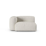 Martina Modulares Sofa Sitzelement, Linke Seite, Sitztiefe 90 cm, aus Boucle in Grau Beige meliert (Monet Pearl), 120x120 cm von Micadoni – Bild 1