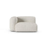 Martina Modulares Sofa Sitzelement, Linke Seite, Sitztiefe 90 cm, aus Boucle in Grau Beige meliert (Monet Pearl), 120x120 cm von Micadoni – Bild 1