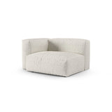 Martina Modulares Sofa Sitzelement, Linke Seite, Sitztiefe 90 cm, aus Boucle in Grau Beige meliert (Monet Pearl), 120x120 cm von Micadoni – Bild 3