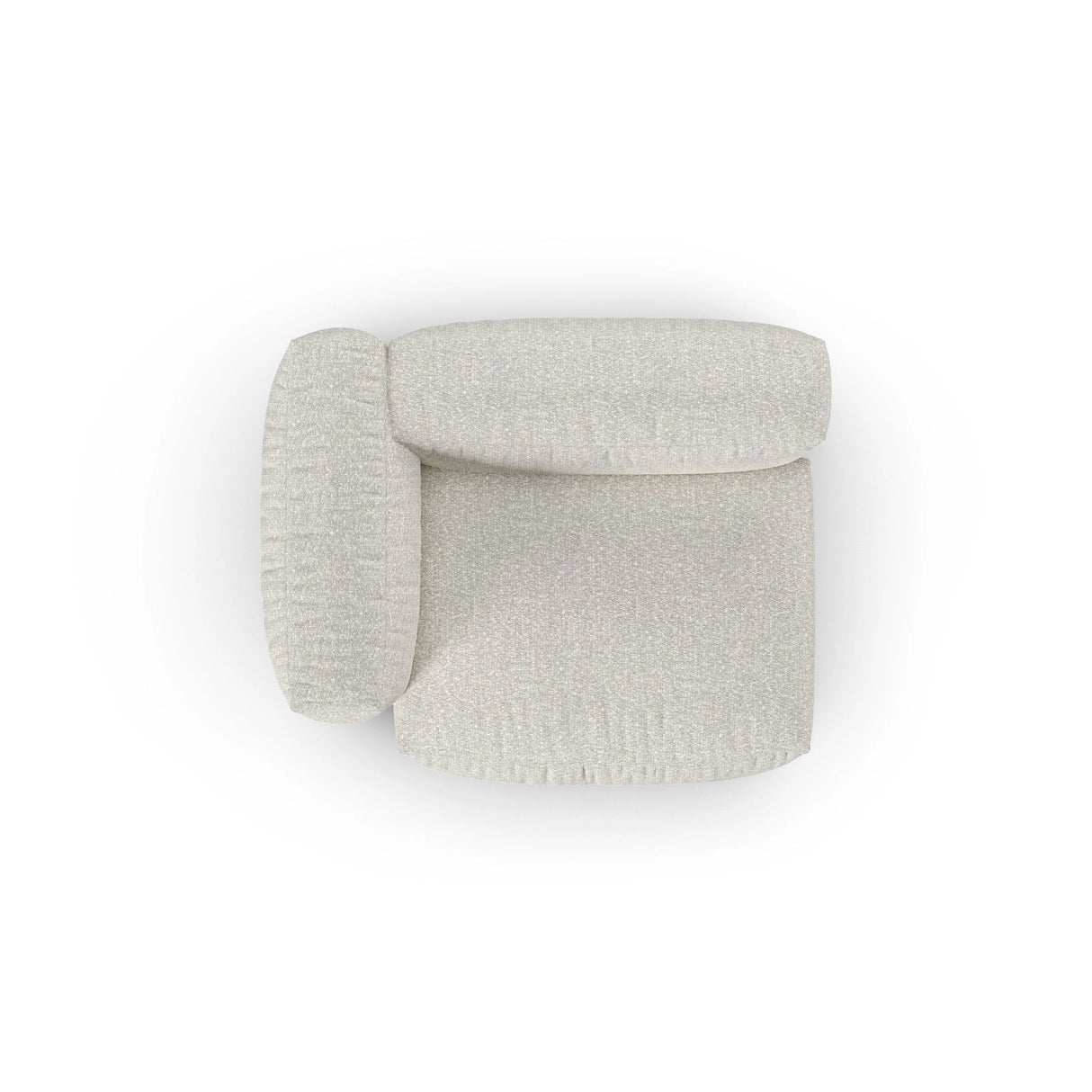 Martina Modulares Sofa Sitzelement, Linke Seite, Sitztiefe 90 cm, aus Boucle in Grau Beige meliert (Monet Pearl), 120x120 cm von Micadoni – Bild 5