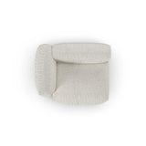 Martina Modulares Sofa Sitzelement, Linke Seite, Sitztiefe 90 cm, aus Boucle in Grau Beige meliert (Monet Pearl), 120x120 cm von Micadoni – Bild 5