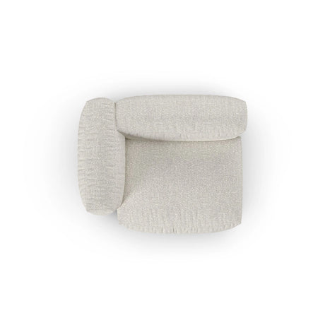 Martina Modulares Sofa Sitzelement, Linke Seite, Sitztiefe 90 cm, aus Boucle in Grau Beige meliert (Monet Pearl), 120x120 cm von Micadoni – Bild 5