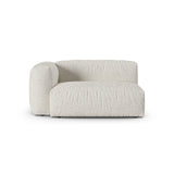 Martina Modulares Sofa Sitzelement, Linke Seite, Sitztiefe 90 cm, aus Boucle in Grau Beige meliert (Monet Pearl), 160x120 cm von Micadoni – Bild 1