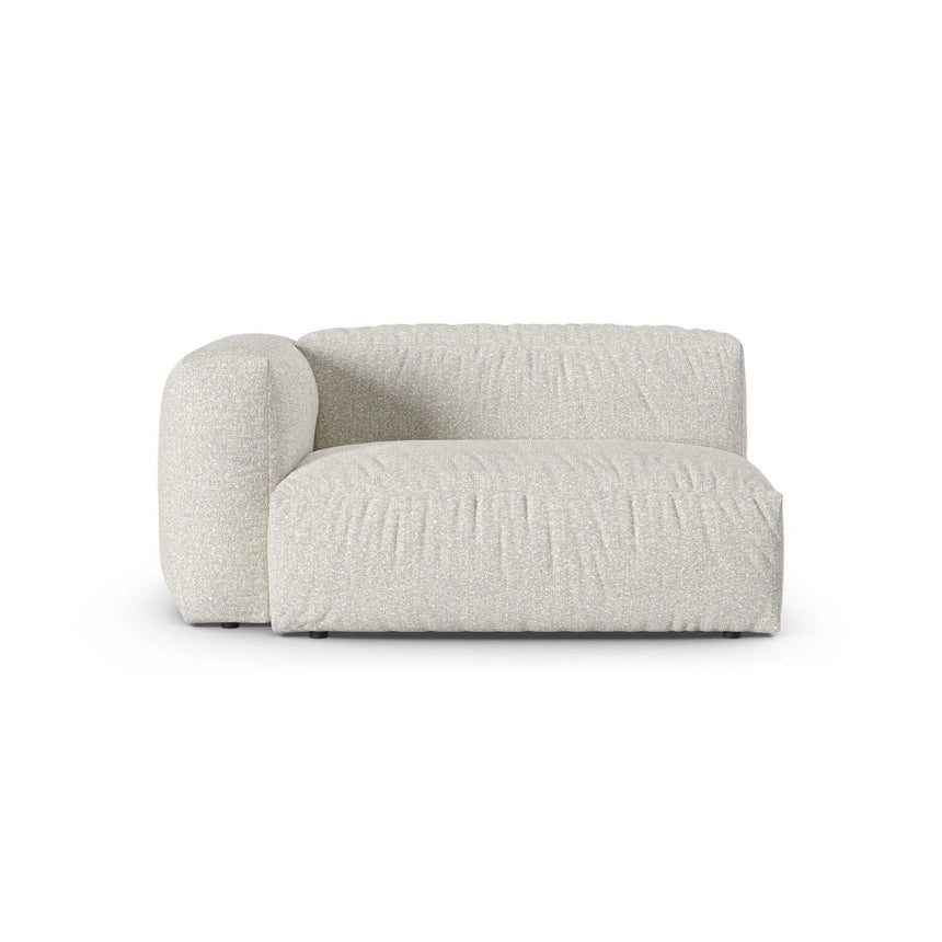 Martina Modulares Sofa Sitzelement, Linke Seite, Sitztiefe 90 cm, aus Boucle in Grau Beige meliert (Monet Pearl), 160x120 cm von Micadoni – Bild 1