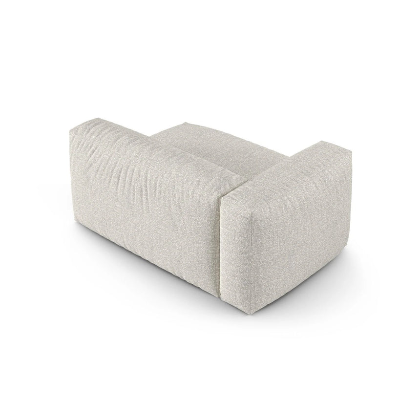Martina Modulares Sofa Sitzelement, Linke Seite, Sitztiefe 90 cm, aus Boucle in Grau Beige meliert (Monet Pearl), 160x120 cm von Micadoni – Bild 4