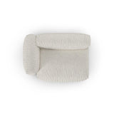 Martina Modulares Sofa Sitzelement, Linke Seite, Sitztiefe 90 cm, aus Boucle in Grau Beige meliert (Monet Pearl), 160x120 cm von Micadoni – Bild 5