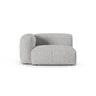 Martina Modulares Sofa Sitzelement, Linke Seite, Sitztiefe 90 cm, aus Boucle in Silber (Monet Silver), 120x120 cm von Micadoni – Bild 1