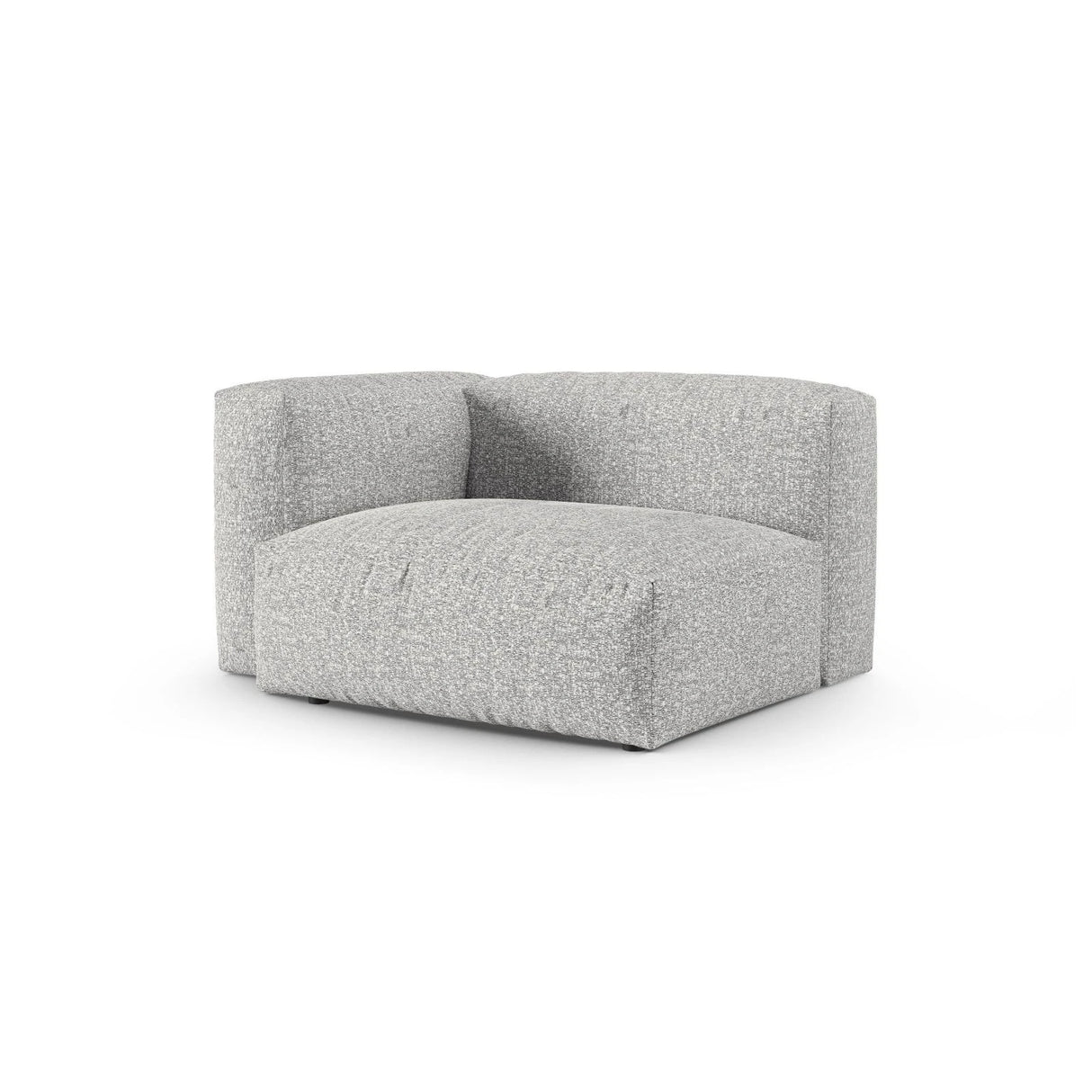 Martina Modulares Sofa Sitzelement, Linke Seite, Sitztiefe 90 cm, aus Boucle in Silber (Monet Silver), 120x120 cm von Micadoni – Bild 3